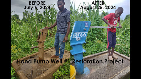 DloCo hand pump well #1 restoration - Chambellan Haiti