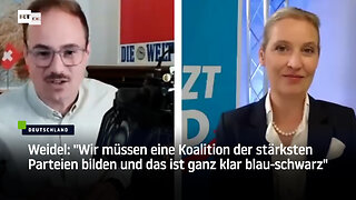 Weidel: "Wir müssen eine Koalition der stärksten Parteien bilden und das ist ganz klar blau-schwarz"