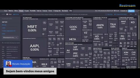 LIVE - O MAPA DO MERCADO DE AÇÕES S&P500