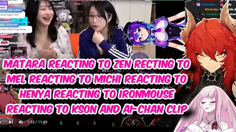 MATARA Reacts to the rest of Vshojo Gals reacting to KSON and Ai-chan CLIP