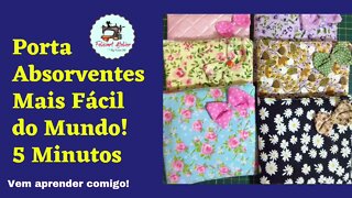 Porta Absorventes Mais Fácil do Mundo Passo a Passo #costuracriativa #handmade