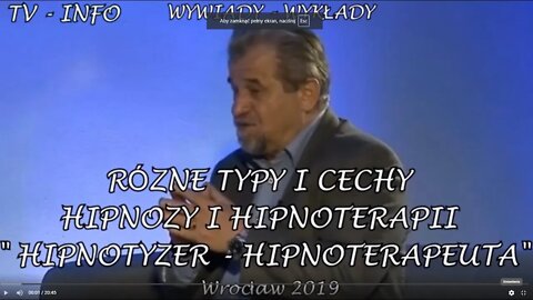 RÓŻNE TYPY I CECHY HIPNOZY I HIPNOTERAPII W CZASIE TERAPII - HIPNOTYZER HIPNOTERAPEUTA 2019©TV-INFO