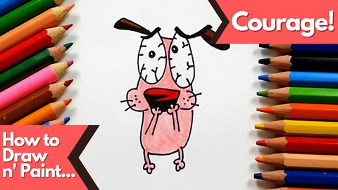 How to draw and paint Courage the Cowardly Dog