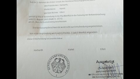 19.06.2023 - Die Volksverräter am Bundesverfassungsgericht haben sich delegitiemiert - Teil 1