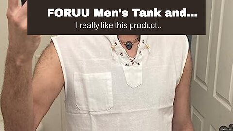 FORUU Men's Tank and Shorts Set 2023 Summer Cotton and Linen Fashion Cool Hippie Shirts Sleevel...