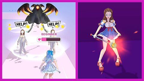 Magical Girl Run 15 💓New Game 🔮 #mobilegames All Levels 3D Game Gameplay (iOS & Android)