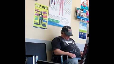 Guy Struggles Staying Awake Waiting For Doctor Visit