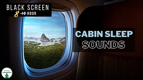 Airplane Cabin Sleep Sounds | Black Screen