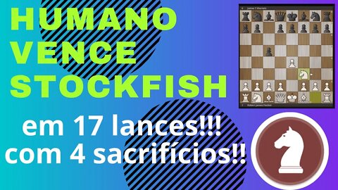 COMO ELE FEZ? VENCEU STOCKFISH EM 17 LANCES? E COM 4 SACRIFÍCIOS #Shorts