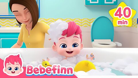 Bath Song + More Healthy Habit at Home Bebefinn Fun Nursery Rhymes for Kids