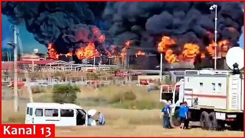 It is impossible to put out- Fire at oil base in Russia is intensifying and spreading over wide area