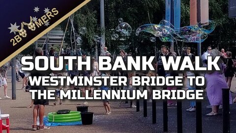 WALK WESTMINSTER BRIDGE 2 MILLENNIUM BRIDGE SOUTH BANK LONDON