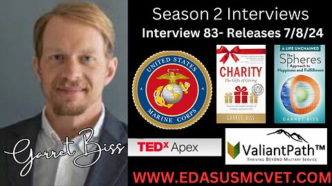 Interview 83- Retired USMC Pilot, TedX Speaker, Founder of Nonprofits, Garret Biss