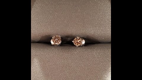 Vir Jewels 12 to 2 cttw Champagne Diamond Stud Earrings 14K White Gold Round Screw Backs