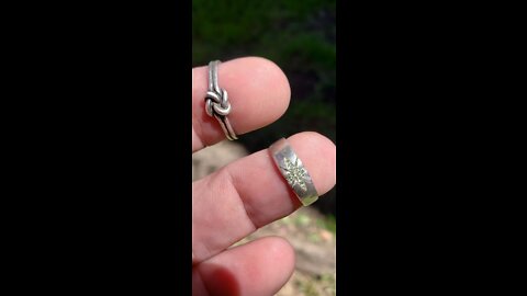 Silver rings found metal detecting. Minelab equinox 800. Texas treasure.