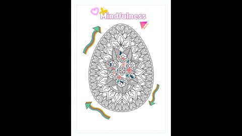 Mandala Oval Egg Coloring Book #mandalacoloring #coloring #mindfulness