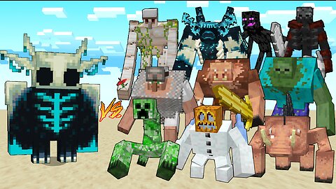 Hollow Warden Vs All Mutants / Minecraft Mob Battle