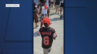 Meet the young boy leading fans into a chant