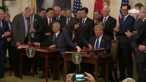 Trump Signed Trade Deal With China Jan 15 2020