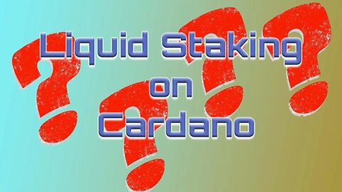 Liquid Staking on Cardano????