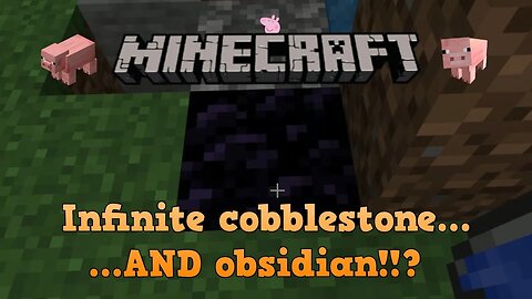 These pigs are still judging me as I make cobblestone generators!