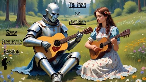 Acoustic Lesson - America : Tin Man - DGCFAD Guitar