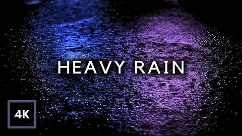 Heavy Rain for FAST SLEEP - End Insomnia with Powerful Rain Sounds on Road