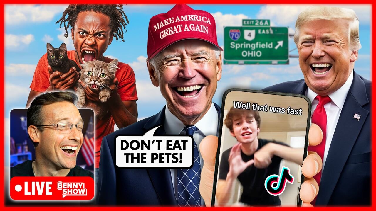 Biden Puts on a MAGA Hat and Shouts ‘Don’t Eat Dogs and Cats!’ Trump