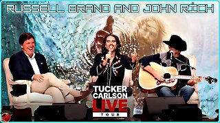 LIVE TOUR TUCKER CARLSON 🕊️ Russell Brand and John Rich | Mass Christian Awakening