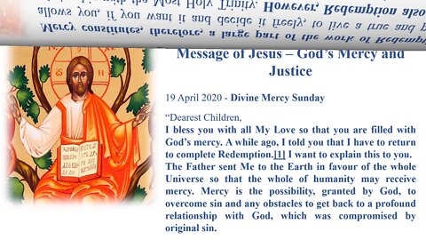 message 19 04 2020 God’s Mercy and Justice