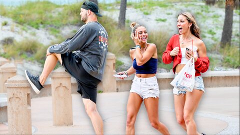 KICKFLIP!! Funny WET FART Prank at the Beach!