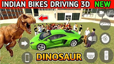 Dinosaur game 🦖 and Lamborghini in Indian bike racing game 3d