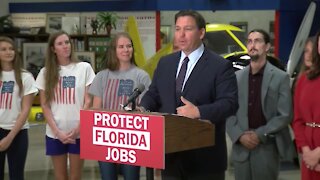 Florida Gov. Ron DeSantis holds news conference in Lakeland