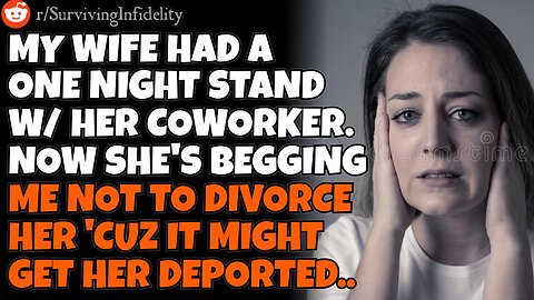 CHEATING WIFE had a one night stand. Now she's begging me not to divorce 'cuz she'll get deported