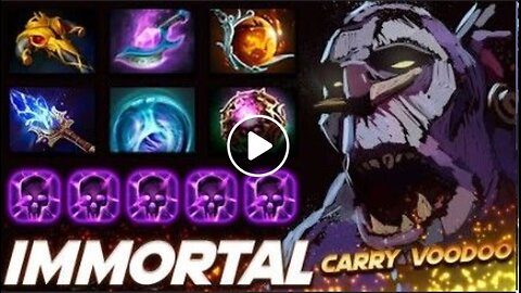 Witch Doctor Immortal VooDoo Carry - Dota 2 Pro Gameplay