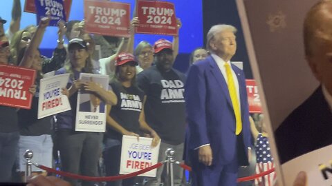 President Donald J. Trump Entering Chase The Vote. At Dream City Church.