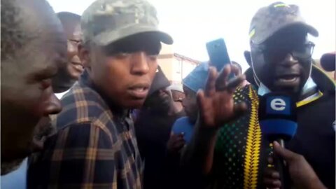 Operation Dudula leader Nhlanhla “Lux” Mohlauli, joint Diepsloot residents who took to the streets to protest after seven people were reportedly shot dead