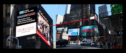 VacSafety.org and VAERS Data Makes Time Square, NY Oct 28th