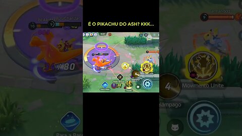 TÔ ENFRENTANDO O PIKACHU DO ASH???🤣🤣 POKÉMON UNITE #shorts #burucharizard