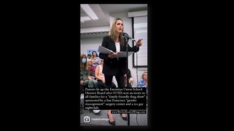 Mom with blistering speech branding woke school board Encinitas, CA