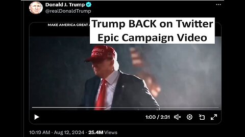 Trumps’ first Tweet in months, epic campaign ad