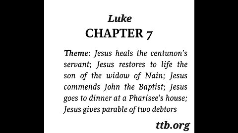 Luke Chapter 7 (Bible Study)