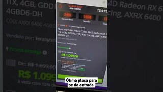 Placa de vídeo barata para PC de entrada!!!