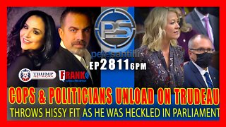 EP 2811-6PM COPS & POLITICIANS UNLOAD ON TRUDEAU. HECKLED IN PARLIAMENT