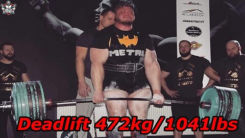 Asko Karu going for the Deadlift World Record