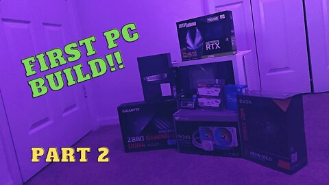 MY FIRST PC BUILD!! (Part 2) #pc #pcgaming #pcbuild