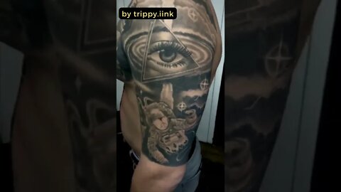 Stunning tattoo by trippy.iink #shorts #tattoos #inked #youtubeshorts