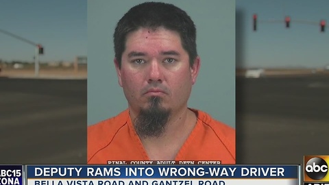 Pinal County deputy uses SUV to stop wrong-way driver