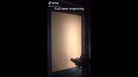 Satisfying video ￼Co2 laser engraving a sign for a local business