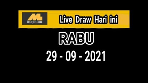 Live Draw Magnum 4D hari ini 29 - 09 - 2021